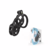 Discover the sleek design of the Cellmate Guardian Chastity Cage, perfect for enhancing your intimate experiences. Cellmate Guardian Chastity Cage - Black, displayed with its packaging