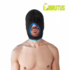 Brutus Blind Neoprene Face Fucker Hood, worn by a man with a bare chest
