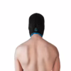 Black neoprene hood shown from the back