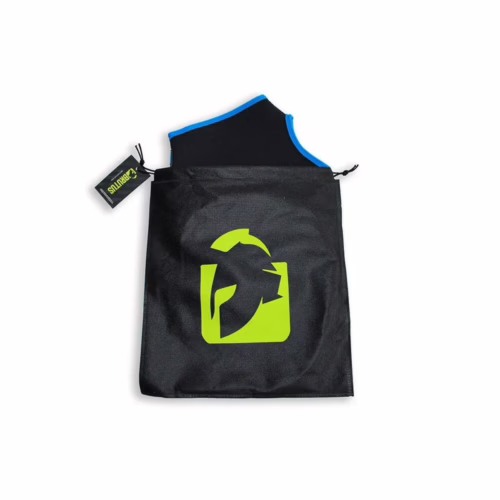 Brutus Blind Neoprene Face Fucker Hood in black bag with green logo