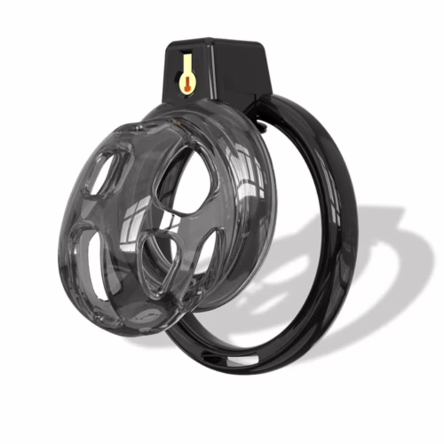 Discover the innovative design of the Cellmate Gladiator Soft Chastity Cage. Cellmate Gladiator Soft Chastity Cage in black, featuring a transparent design