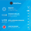Discover the comfort of EXS Snug Fit condoms, now available at The Loving Company. EXS Snug Fit Condoms details including 49mm width, thickness, PETA approval, and