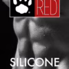 Close-up of a muscular body with 'Silicone' lubricant label