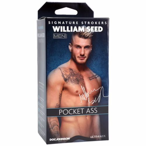 Experience pleasure with the Signature Strokers Men William Seed Pocket Ass Masturbator. Signature Strokers Men William Seed Ultraskyn Pocket Ass Masturbator packaging