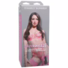 Main Squeeze Ultraskyn Stroker packaging featuring a model in pink lingerie