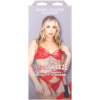 Anna Claire Clouds in red lingerie on Main Squeeze packaging