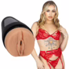 Realistic stroker and a model in red lingerie