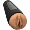Realistic flesh-like sex toy with a black casing