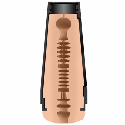 Main Squeeze Doc Johnson Jewelz Blu Ultraskyn Stroker, showcasing a detailed internal stru