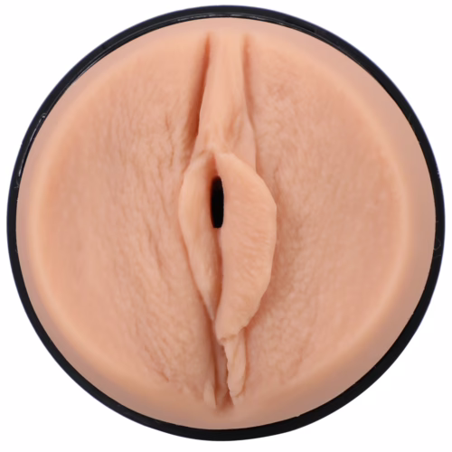 Realistic vaginal stroker in beige color