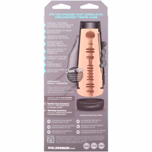 Main Squeeze Allie Nicole Ultraskyn Stroker with hard outer case