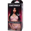 Discover pleasure with the Cami Strella Ultraskyn Pocket Pussy, available now! Cami Strella Ultraskyn Pocket Pussy packaging, featuring a model in pink lingerie
