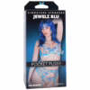 Jewelz Blu Pocket Pussy packaging with a model in blue lingerie
