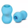 Zolo Mini Stroker in blue silicone, a textured toy