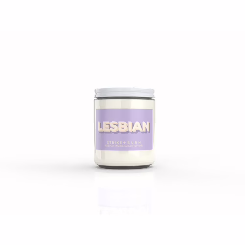Light up your space with the delightful scent of our Strike & Burn Lesbian candle. Strike & Burn Lesbian Wild Plum Mediterranean Fig And Vanilla Candle - White, 8oz