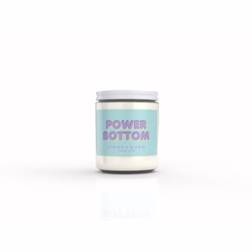 Illuminate your space with the sweet aroma of our Creamy Vanilla Candle. Strike & Burn Power Bottom Creamy Vanilla Candle - White, 8oz