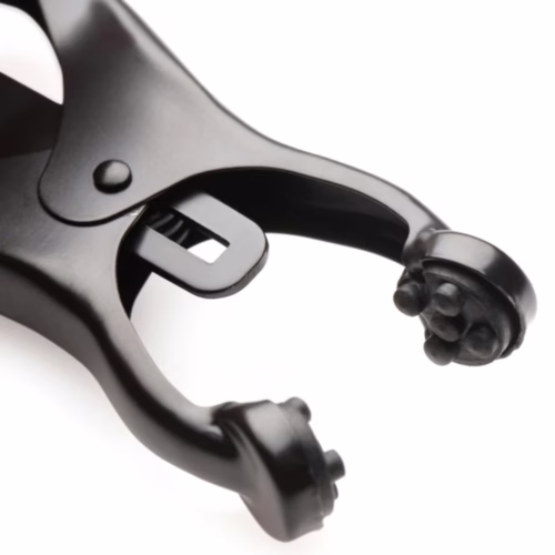 Master Series Monarch Noir Nipple Vice with black design and textured ends