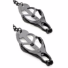 Master Series Monarch Noir Nipple Vice - Black, One Size, features black clamps and chain