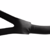 Black strap-on mouth gag, featuring a smooth design and secure straps