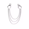 Master Series Triple Chain Nipple Clamps in silver