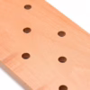 Strict wooden paddle with a tan finish and holes