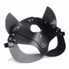 Black kitty mask with pointed ears and metallic studs