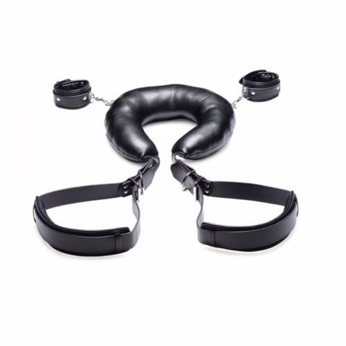 Strict Padded Thigh Sling With Wrist Cuffs - Black