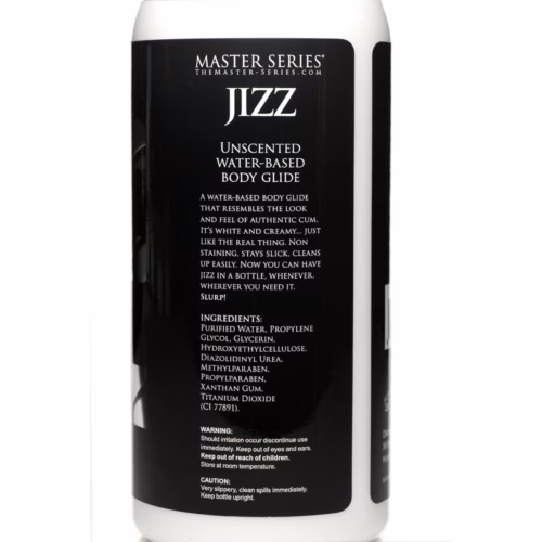 Bottle of JIZZ unscented water-based body glide