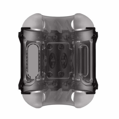 Experience ultimate pleasure with the Lovebotz Cyber Stroke Vibrating Mini Double Stroker. Lovebotz Cyber Stroke Vibrating Mini Double Stroker, showing a textured interior design