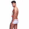 Model wearing the Envy 2Pc Doctor Love Set in white and red
