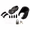 Explore your desires with the Blue Line Silicone Chastity Cock Cage, designed for comfort and security. Blue Line Silicone Chastity Cock Cage set with various rings, locking padlock, and accessories available at The Loving Com...