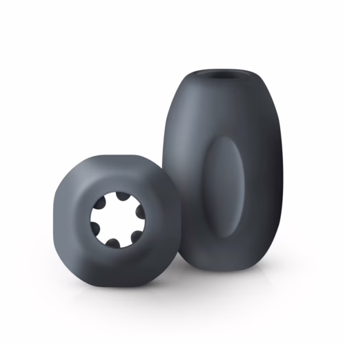 Boners Handjob Stroker in black, featuring textured and smooth designs