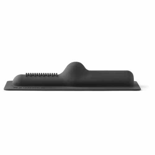 Discover the innovative design of this versatile black silicone tool. Black silicone tool with a textured grip