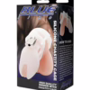Discover ultimate control with the Blue Line Silicone Chastity Cock Cage, available at The Loving Company. Blue Line Silicone Chastity Cock Cage packaging, featuring a white silicone design