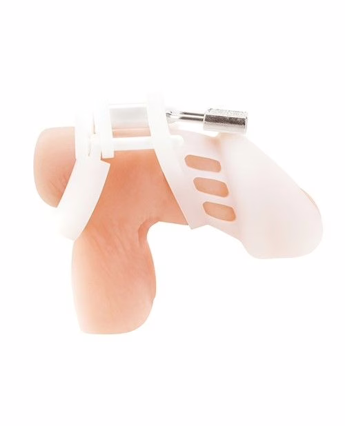 Discover the ultimate in comfort and security with the Blue Line Silicone Chastity Cock Cage. Blue Line Silicone Chastity Cock Cage, showcasing a silicone design with a locking feature