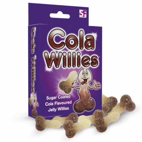 Cola-flavored jelly sweets shaped like humorous figures
