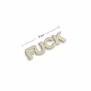 Add a dash of humor to your space with this quirky wooden cutout. Wooden cutout of the word 'FUCK' measuring 2.25 inches