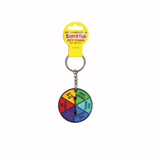 Add A Playful Twist To Your Adventures With This Super Fun Key Chain Sex Spinner! Colorful Keychain Spinner With Options, Available At The Loving Company.