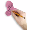 Add a playful twist to your notes with these fun penis-shaped sticky notes. Pink penis-shaped sticky note with text