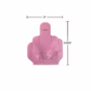 Express your playful frustration with this cheeky sticky note. Pink sticky note shaped like a middle finger with text 'THE LAST FUCK I HAVE TO GIVE'