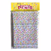 Add some humor to your next celebration with this fun penis tissue paper! Colorful penis-patterned tissue paper, 6 sheets of 20"x30"