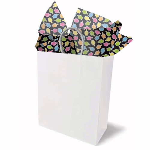 Gift bag with colorful tissue paper