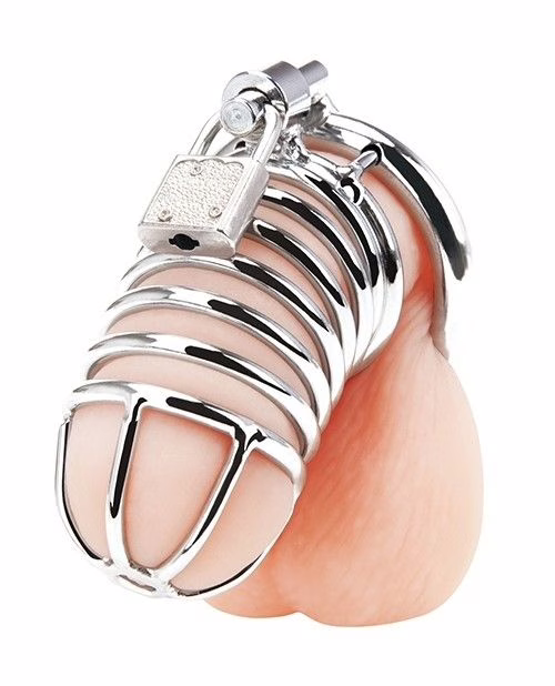 Explore new dimensions of pleasure with the Blue Line Deluxe Chastity Cock Cage. Blue Line Deluxe Chastity Cock Cage with a lock