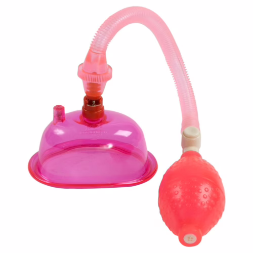 Pink suction device with a bulb and tube