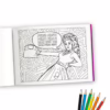Unleash your creativity with this fun drag queen coloring page! Coloring page from 'Bubblegum Stuff Drag Queen Coloring Book', showing a figure with a pu