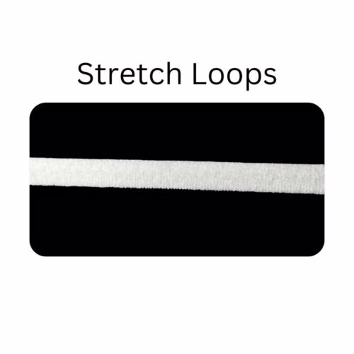 Discover the comfort of the EXS 1 Vegan Non-Latex Internal Condom. White stretch loop on a black background