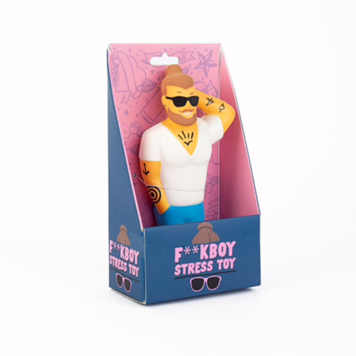 F**Kboy Stress Toy in a colorful box