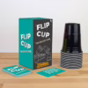 Get ready for a fun night with the Flip Cup Game, now available at The Loving Company! Flip Cup Game box with black and white cups
