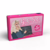 Test your knowledge with the G.C.S.E quiz game, perfect for fans of Essex culture. G.C.S.E quiz game box with a cartoon character and chalkboard equations
