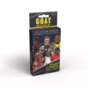 The Goat Card Game celebrates the world's greatest athletes in a fun and engaging format. Goat Card Game box featuring illustrations of athletes